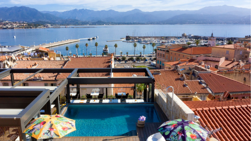 2020- Hôtel Fesch & Spa - Vue resto et piscine